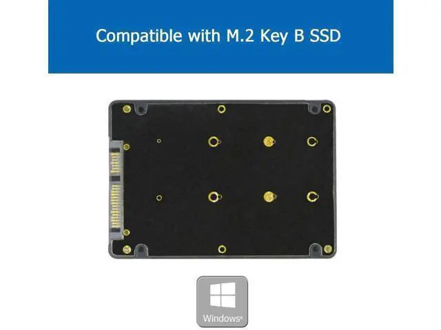 Alt view image 7 of 7 - M.2 Adapter to 2.5 SATA Enclosure, B & M Key SATA Based NGFF SSD Converter to 2.5 Inch SATA 3.0 Card Support 2230 2242 2260 2280 Hard Drive with 7mm Case