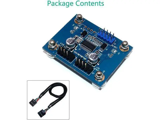 Alt view image 3 of 7 - USB 2.0 9pin Header 1 to 2 Extension Hub Splitter Adapter-Converter MB USB 2.0 Male to 2 Male-30CM 9-pin Cable (180 Degree)