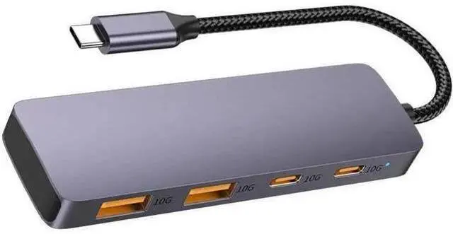Main image of 4 in 1 USB Hub 10Gbps with 2 USB A Ports+2 USB C Ports, USB 3.2 Gen 2 Hub, USB-C Splitter for iMac, All MacBooks, Mac Laptop Xbox Flash Drive PC