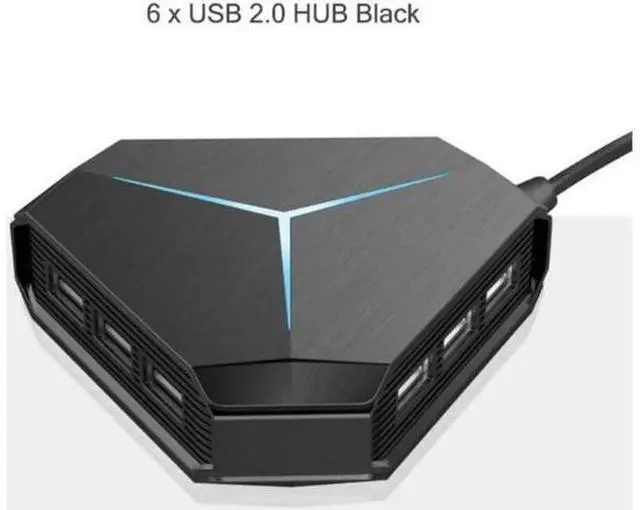 Main image of USB Hub, 6-Port USB 2.0 Hub, with 3ft Cable for Multi-device Desktop Laptop, Notebook PC, Mobile HDD, and More, (6-port USB 2.0 Splitter)
