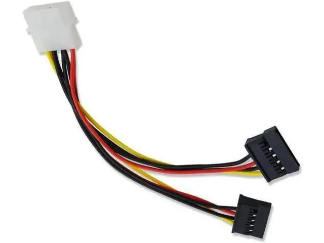 Alt view image 3 of 6 - 4Pin IDE M-olex To 2 Serial ATA SATA Y Splitter Hard Drive Power Supply Cable for Adding SATA Drives for Bitcoin Miner Mining(2 pcs)