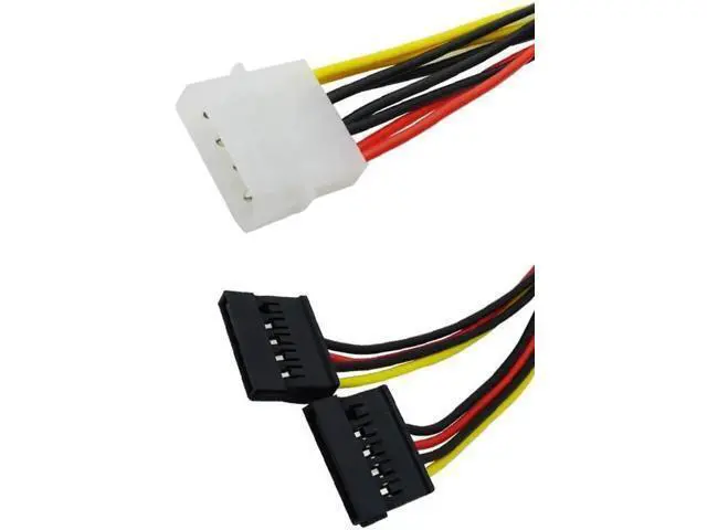 Alt view image 5 of 6 - 4Pin IDE M-olex To 2 Serial ATA SATA Y Splitter Hard Drive Power Supply Cable for Adding SATA Drives for Bitcoin Miner Mining(2 pcs)