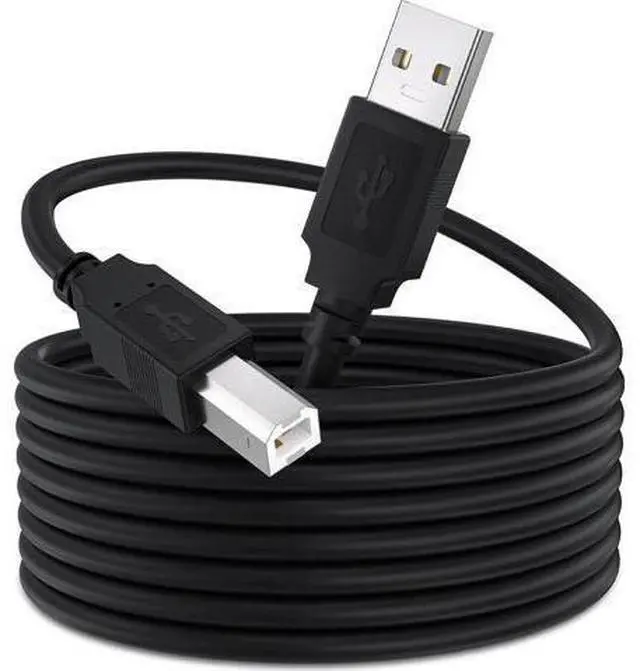 Main image of USB 2.0 Printer Cable 25 FT 2.0 High Speed Printer Cable Type A Male to B Male Long USB A to B Cable 25 Foot