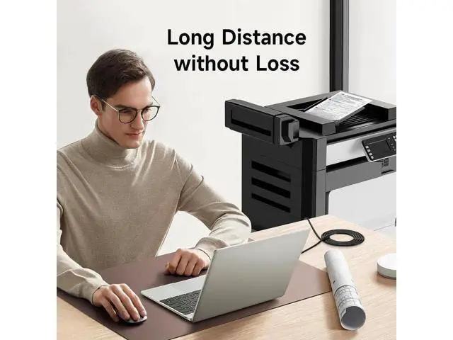 Alt view image 7 of 7 - USB 2.0 Printer Cable 25 FT 2.0 High Speed Printer Cable Type A Male to B Male Long USB A to B Cable 25 Foot