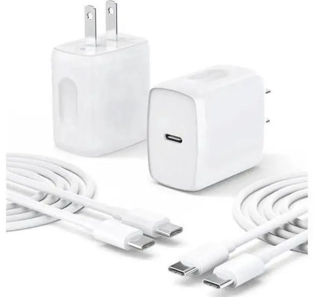 Main image of USB C Charger Type C Fast Charging 2 Pack 25W Chargers Block with 2 Pack 6FT USB C to C Cable for iPhone 15 16 Pro Max/iPad/ Series and More