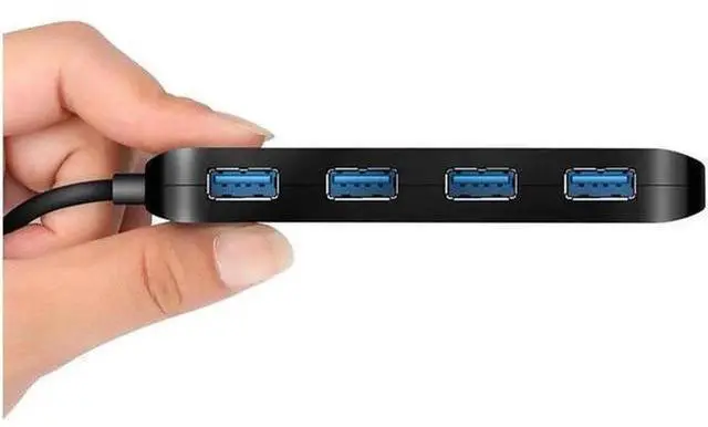 Alt view image 2 of 5 - USB 3.0 Hub Splitter - USB Extender 4 Port USB Ultra Slim Data Hub with Individual Power Switch and LED