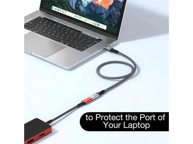 Alt view image 2 of 6 - Thunderbolt 4 USB C Extension Cable USB4 Extend 40Gbps Charging Data Cable 8K@60Hz PD 5A/100W Type-C Data Wire for MacBook Pro, 1 ft. / 0.3M