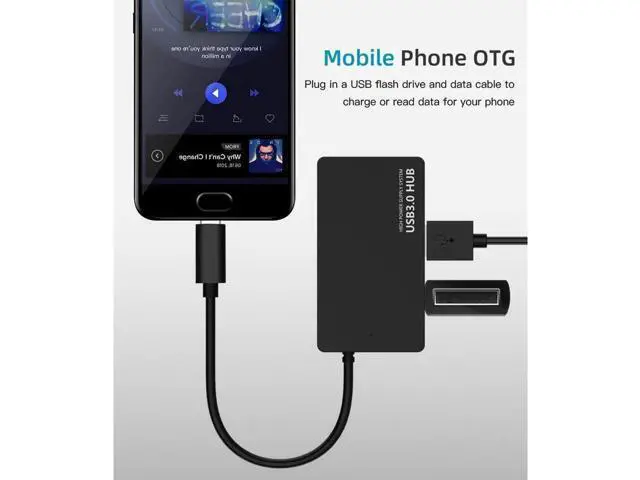 Alt view image 5 of 7 - Type-C Hub Multi-Port USB-C HUB, 4 USB 3.0 Ports Compatible for PC, Laptops, Tablets, MacBook, Mac Mini, iMac Pro, Mobile HDD etc, Black