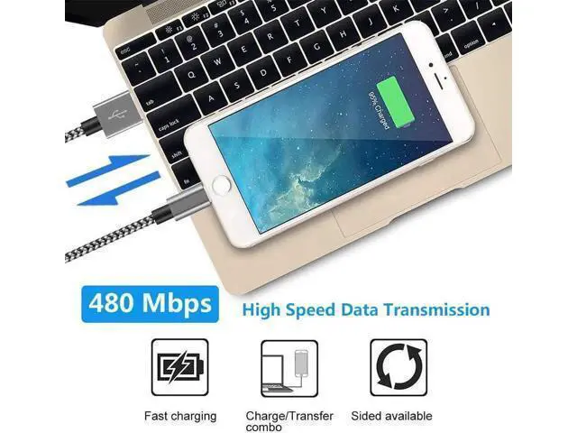 Alt view image 3 of 6 - Short i-Phone Charger Cable 4Pack 1FT USB A to Lightning Cable Braided Fast Charging for iPhone 14 13 12 11 Pro Max/XS XR Max 8 7 6 Plus/ Pad for Car