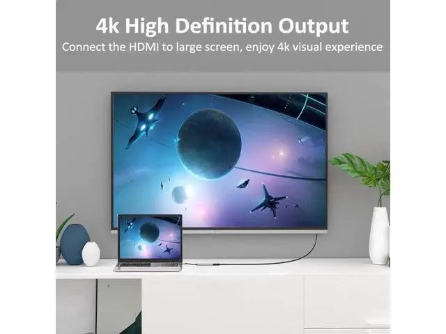 Alt view image 2 of 7 - USB C Hub, 5 in 1 USB C to 4K HDMI Splitter, 3*USB 3.0(5Gbps), 4K HDMI Port, PD 100W Charging, for iPad Pro MacBook Pro Laptops and More