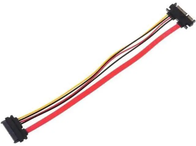 Alt view image 4 of 5 - Cable de alimentación de datos, Cable de extensión macho a hembra SATA Serial ATA, 30cm, 22 pines (15 + 7)