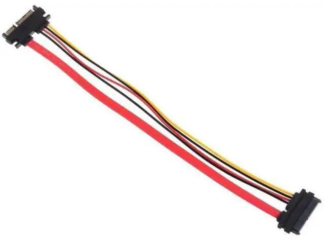 Alt view image 5 of 5 - Cable de alimentación de datos, Cable de extensión macho a hembra SATA Serial ATA, 30cm, 22 pines (15 + 7)