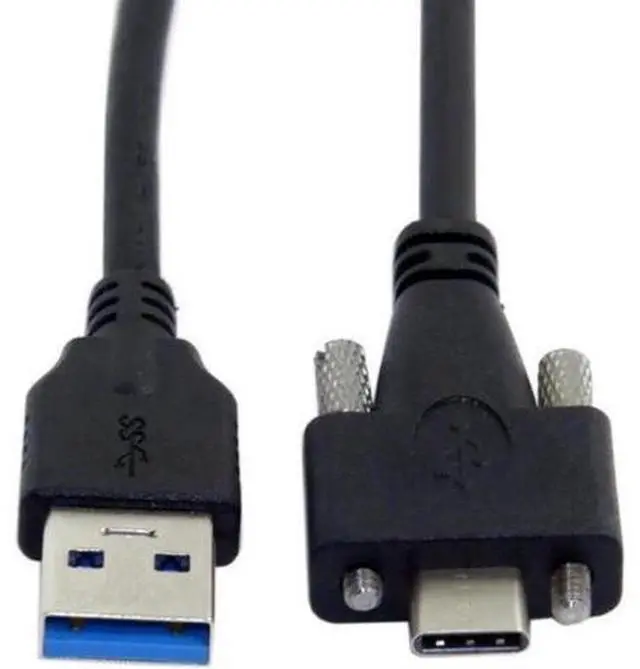 Main image of 5Gbps USB 3.0 To USB 3.1 Type-C Cable with Screws Locking Connector 1.2m 4ft USB-c Have Lock Screw Space Between 15mm