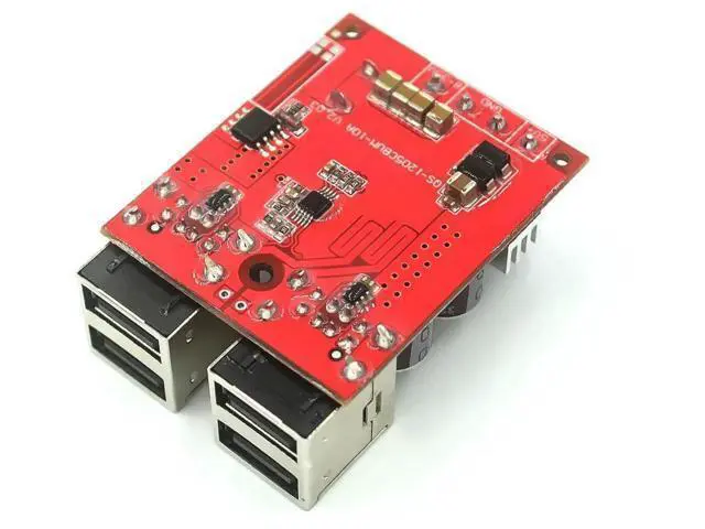 Alt view image 2 of 3 - DC-DC vehicle charging module 8V-35V 5V 8A power supply depressurization module 4 port USB output mobile charger
