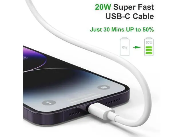 Alt view image 5 of 6 - 5Pack MFi Certified USB C to Lightning Cable 6FT - Fast Charging for iPhone 14 to 8
