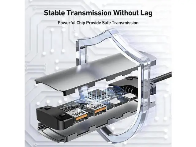 Alt view image 3 of 7 - 4 in 1 USB Hub 10Gbps with 2 USB A Ports+2 USB C Ports, USB 3.2 Gen 2 Hub, USB-C Splitter for iMac, All MacBooks, Mac Laptop Xbox Flash Drive PC