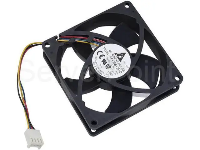 Alt view image 2 of 4 - AFC0812DD Cooler DC12V 0.75A 4-Wire 80x80x20MM 8CM Square Cooling Fan For Delta