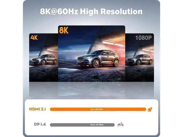 Alt view image 3 of 7 - 2x1 USB C KVM Switch 8K @60Hz 4K @120Hz, 2-Port Type C to HDMI or DP Monitor KVM Switch for 2 Laptops Share 1 Monitor and 3 USB Devices & 100W Power Delivery, 2 USB-C Cables Included