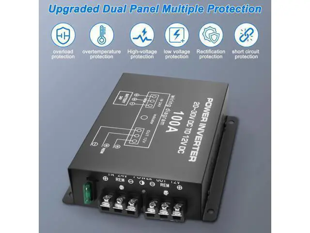 Alt view image 4 of 7 - DC 24V to 12V Step-Down Voltage Converter - 100A, 1200W DC Buck Module Adapter - Car Truck Vehicle Power Supply - 1 Pcs