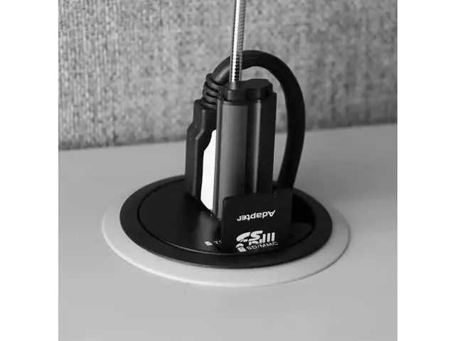 Alt view image 3 of 4 - 60 cm Grommet Hole - in Desk - USB 3.2 Gen I ( 5Gbps ) 3 Port Hub ( 2A1C) with SD / TF Card Reader, with 5V4A AC/DC Adapter