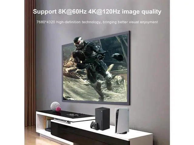 Alt view image 5 of 7 - HDMI Switcher with Remote Control 8K 4K 120hz Ultra HD 8K High Speed 48Gbps Directional HDMI Switch 3in 1out 8K@60Hz 4K@120Hz Switcher Converter Compatible with Xbox PS5 Projectors