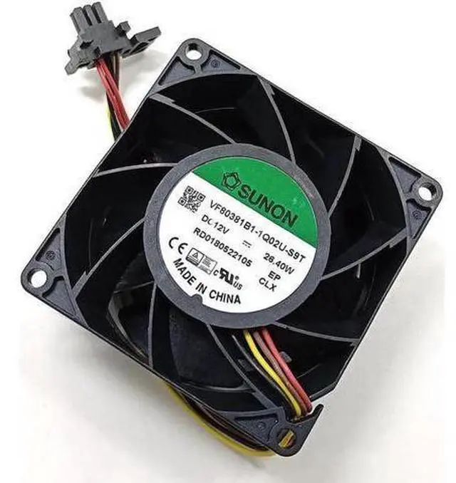 Alt view image 3 of 4 - 80mm High Speed Cooling Fan 12V VF80381B1-1Q02U-S9T 8038 8cm PWM Powerful Airflow Temperature Control Server Chassis Fan