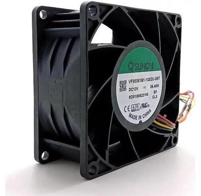 Main image of 80mm High Speed Cooling Fan 12V VF80381B1-1Q02U-S9T 8038 8cm PWM Powerful Airflow Temperature Control Server Chassis Fan