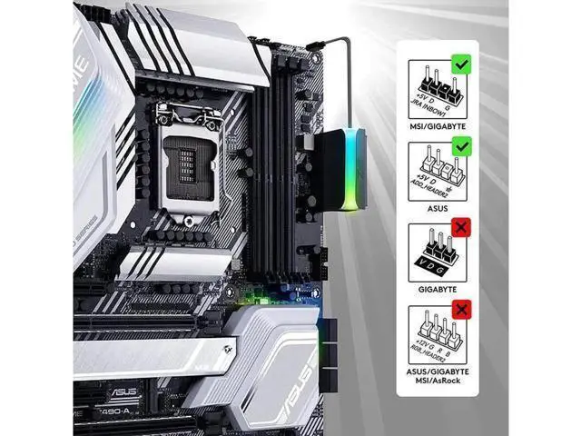 Alt view image 6 of 7 - ATX 24 Pin to 90 Degree Power Plug Adapter 5V ARGB Mainboard Motherboard Power Supply Cable Connector DIY Mounting Modular White