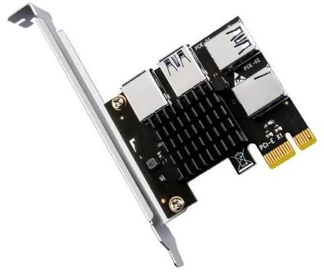 Main image of FOR PCIE 1 to 4 Riser Card PCI-E 1X to 4 PCI Express X16 Adapter 5Gbps Multiplier Hub for Graphics Card for
