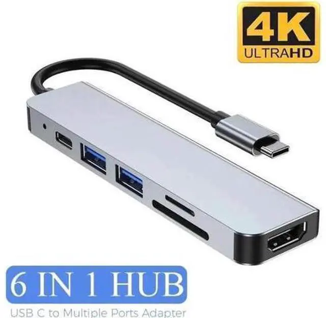 Main image of USB C Adapter for MacBook Pro Adapter, MacBook Pro USB Adapter MacBook Pro HDMI Adapters with 2 USB 3.0, 4K@30Hz HDMI, TF/SD, USB-C Thunderbolt 3 87W