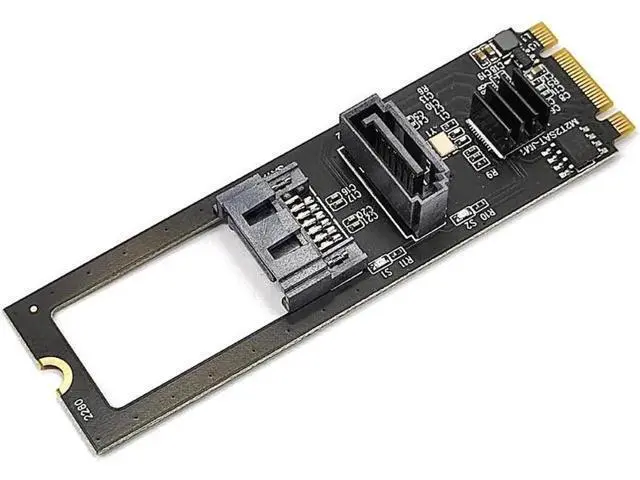Alt view image 5 of 6 - M2 NGFF NVME to SATA 3.0 6G Expansion Card M.2 Key-M PCIE NVME to SATA Hard Disk Drive Converter Riser Card JMB582 PCIE 3.0 Chip
