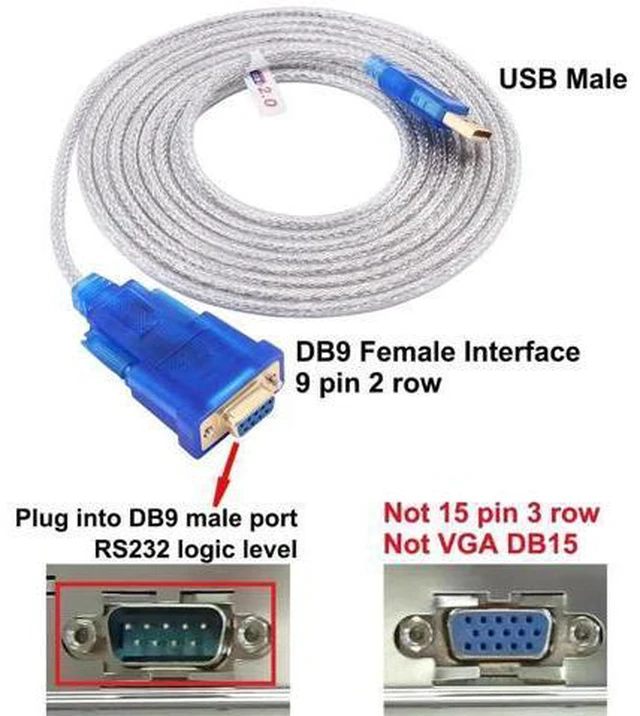 Alt view image 6 of 7 - 6 Feet USB to RS232 DB9 Female Serial Adapter Cable Windows 11 10 8 7 Mac Linux Serial to USB 2.0 with Prolific PL2303 Chip