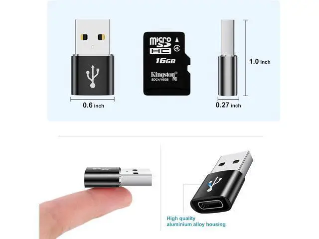 Alt view image 2 of 7 - USB A to USB C Adapter 20 Pack USB to USBC Adapter USBA to USBC Cable Converter for iPhone iPad MacBook Galaxy Black