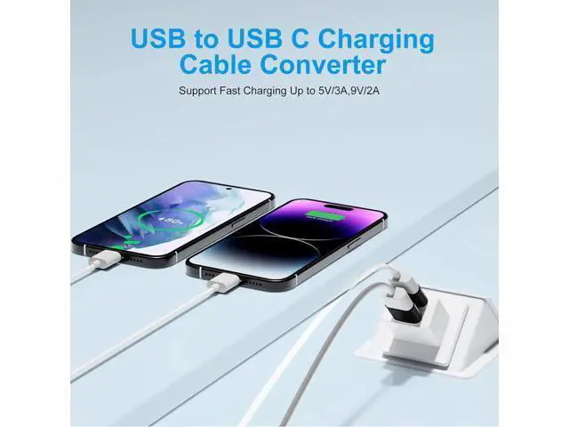Alt view image 5 of 7 - USB A to USB C Adapter 20 Pack USB to USBC Adapter USBA to USBC Cable Converter for iPhone iPad MacBook Galaxy Black