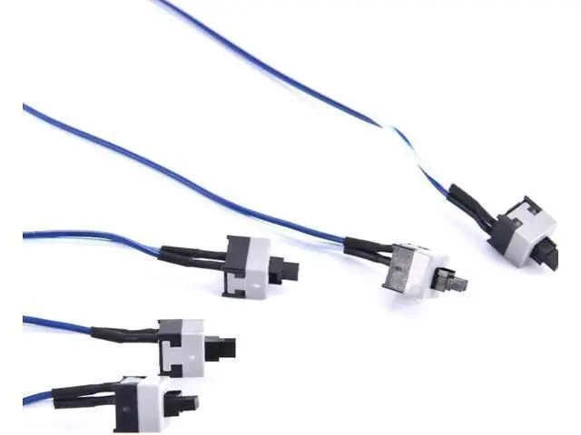 Alt view image 2 of 3 - 5PCs 2-pin SW PC Power Cord Switch Button ATX Host Switch Cord 22-inch Computer Power Cord Chassis Switch Cable Power Cable