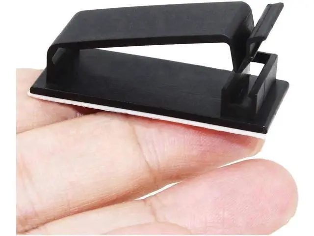 Alt view image 2 of 6 - 50Pcs Self Adhesive Cable Management Clips Cable Organizers Wire Clips Cord Holder for TV PC Ethernet Cable under Desk Home Office Outdoor
