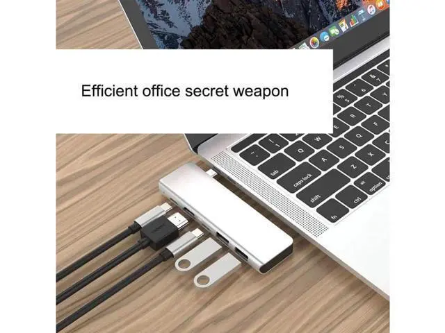 Alt view image 6 of 7 - 5 in 1 USB Type C HUB USB-C to 4K HDMI USB TYPE-C Adapter 5 Ports Aluminum Alloy Shell Splitter for PC Notebook Computer Laptop