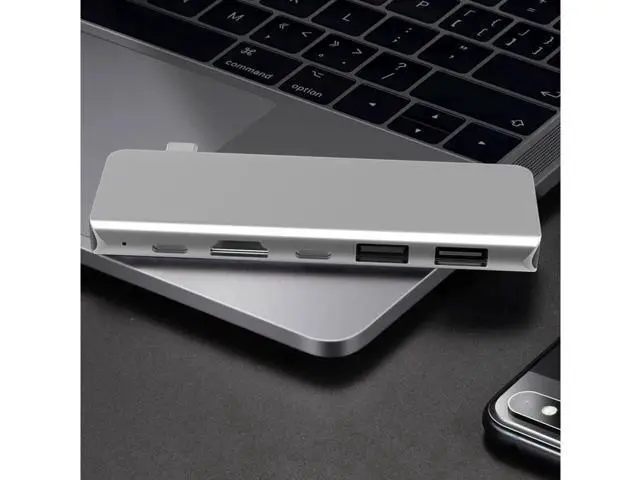Alt view image 7 of 7 - 5 in 1 USB Type C HUB USB-C to 4K HDMI USB TYPE-C Adapter 5 Ports Aluminum Alloy Shell Splitter for PC Notebook Computer Laptop