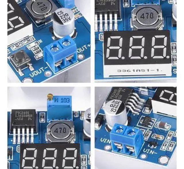 Alt view image 2 of 5 - LM2596 LM2596S DC-DC Buck Converter Voltage Regulator Adjustable 4.0-40V to 1.25-37V 2A Power Supply Module with LED Voltmeter Display (Pack of 2)