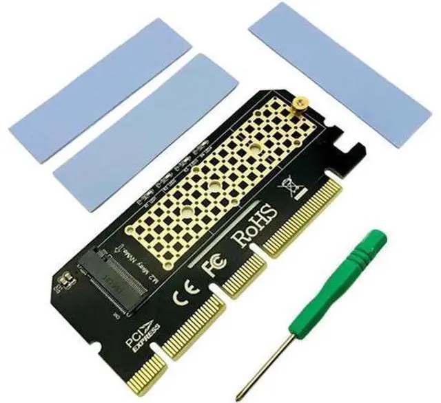 Main image of PCIE to M2 Adapter PCI Express PCI-E 3.0 X4 X8 X16 to M.2 NGFF M Key Connector M2 Nvme PCIE SSD Heatsink SSD Riser Card with LED