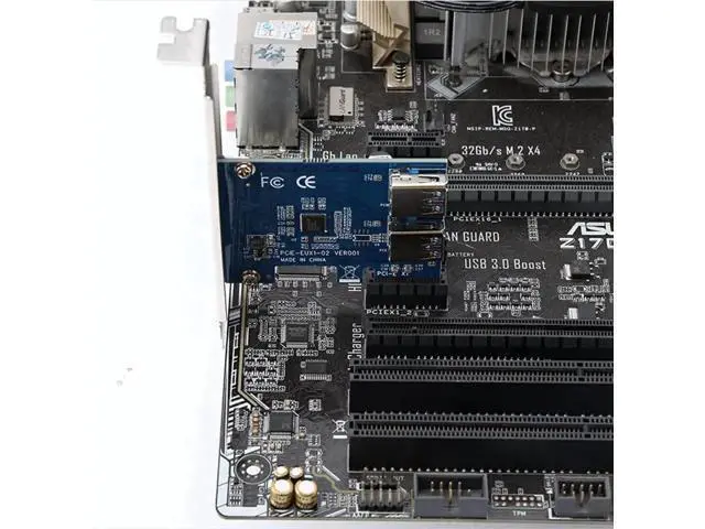 Alt view image 6 of 6 - PCIe 1 to 2 PCI Express 1X Riser Card 2 in 1 PCI-E Expansion Card 2 Ports USB3.0 Adapter for Bitcoin Mining Device Rabbet Ethereum Mining ETH