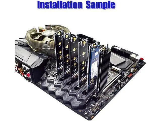 Alt view image 5 of 6 - PCI E PCI Express 3.0 X1 to NVME M.2 M KEY NGFF SSD PCIE M2 Riser Raiser for 2230 2242 2260 2280 Heatsink SSD PCIE to M2 Adapter
