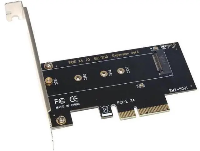 Main image of M key M.2 NVMe SSD to PCIe Adapter Card PCI Express 3.0 x4 2230 2242 2260 2280 Size M.2 SSD Riser Card support PCI-E X4, X8, X16