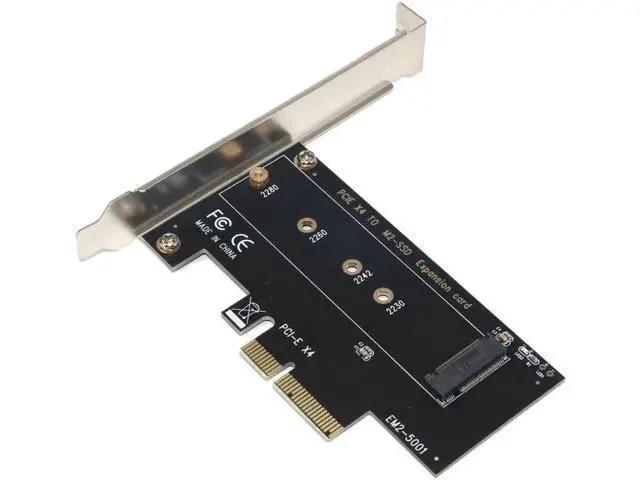 Alt view image 4 of 5 - M key M.2 NVMe SSD to PCIe Adapter Card PCI Express 3.0 x4 2230 2242 2260 2280 Size M.2 SSD Riser Card support PCI-E X4, X8, X16