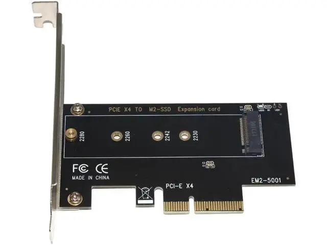 Alt view image 2 of 5 - M key M.2 NVMe SSD to PCIe Adapter Card PCI Express 3.0 x4 2230 2242 2260 2280 Size M.2 SSD Riser Card support PCI-E X4, X8, X16