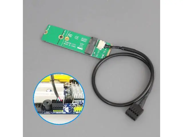 Alt view image 3 of 7 - WA04 M.2 Key E to Key M WiFi Adapter for M.2 WiFi 4/5/6/6e/7/Coral TPU Module, with 3.5-dBi SMA Antenna Kits