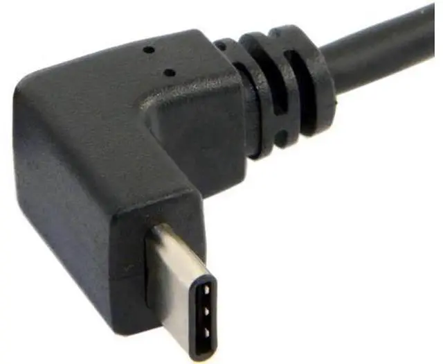 Main image of USB 3.1 USB-C Reversible Angled to 90D Up Angled A Male Data Cable for Laptop
