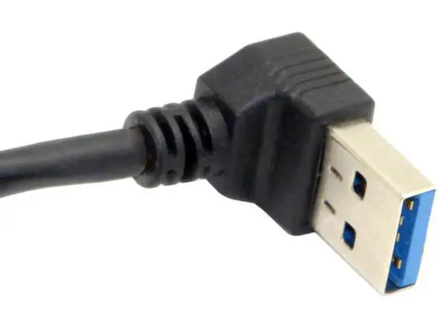 Alt view image 2 of 3 - USB 3.1 USB-C Reversible Angled to 90D Up Angled A Male Data Cable for Laptop