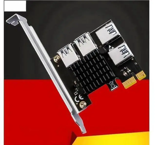 Main image of FOR PCIE 1 to 4 Riser Card PCI-E 1X to 4 Riser USB 3.0 5Gb Multiplier Hub PCI Express X16 Riser for Video Card for