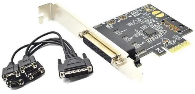 Main image of FOR PCI-E Serial Port Card Pcie to 4 Serial Port RS232 9-Pin Industrial Control 4-Port Expansion Card AX99100 with Cable